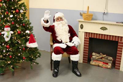 Santa ready to talk with kids