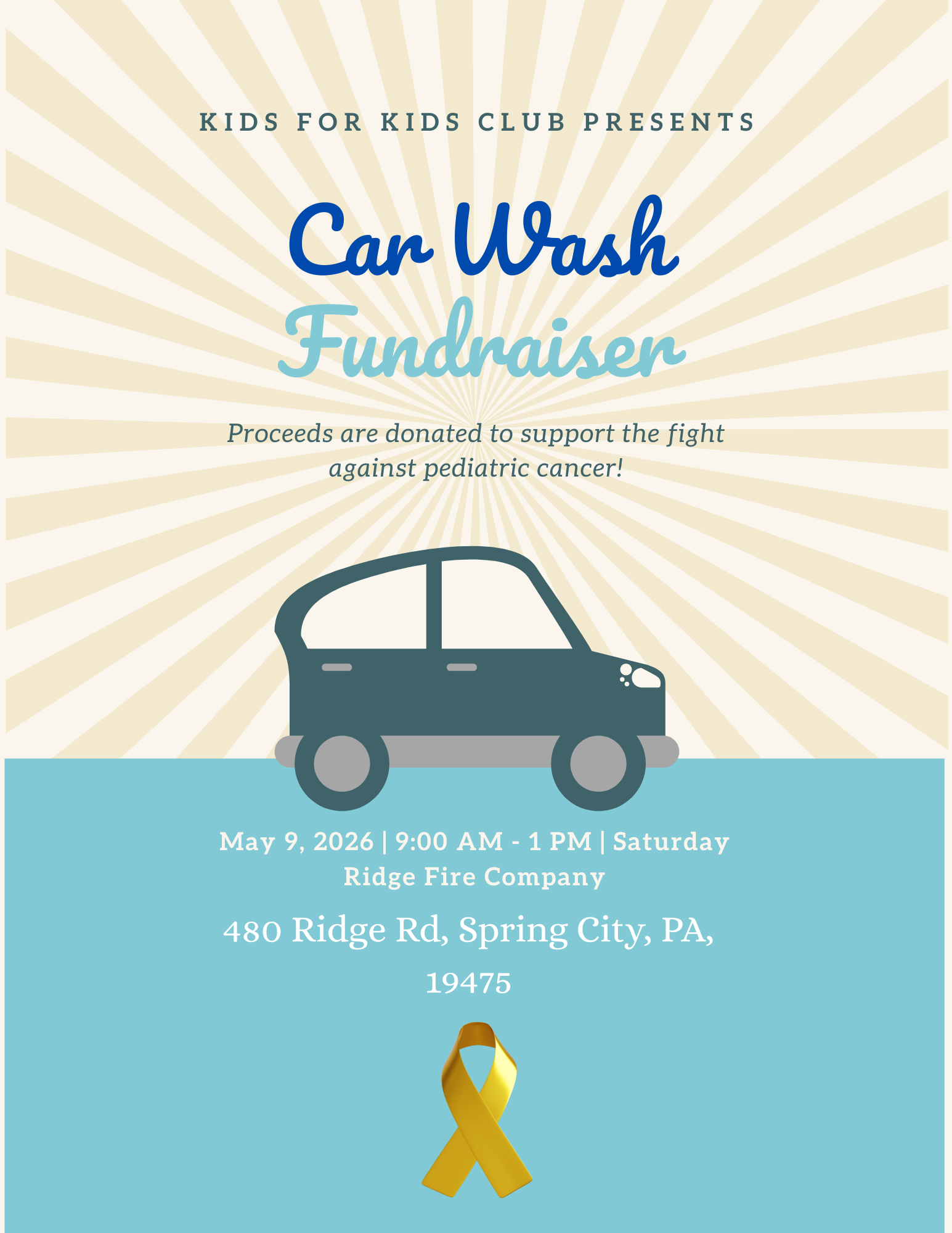 OJR High School Kids For Kids Club Fundraiser car Wash