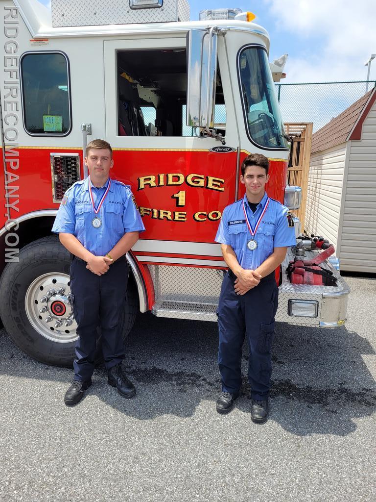 Firefighter Andrew Worobetz left and Firefighter Evan Colegrove right